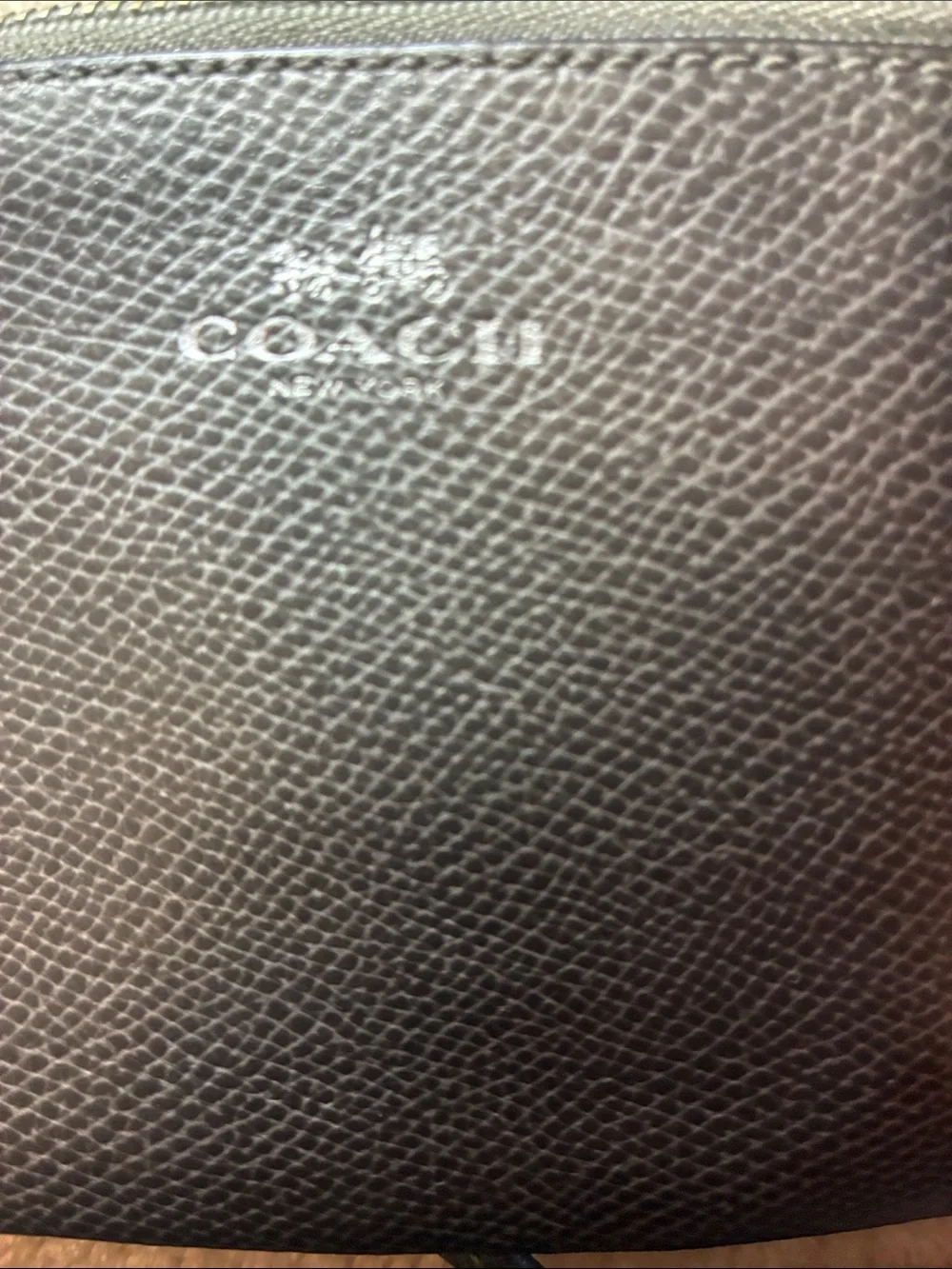 Coach Metallic Silver‎ Leather Wristlet